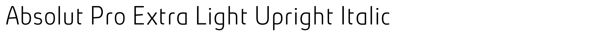 Absolut Pro Extra Light Upright Italic image